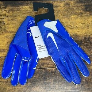 Nike Vapor Jet 7.0 Soccer Football Gloves Youth Large Game Royal Blue/White NWT